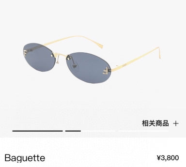 Fendi Lightweight Metal Rimless Gray Lens Sunglasses for Men & Women - 358754