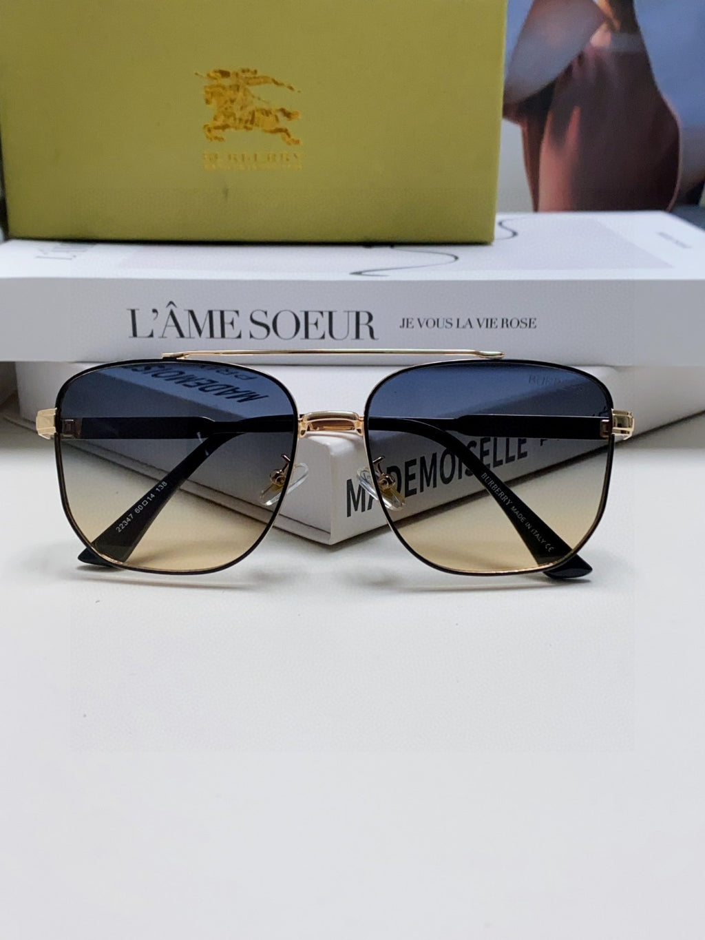Burberry Polarized Fashion Silver Lens Sunglasses for Men - 487463 - detail image 5
