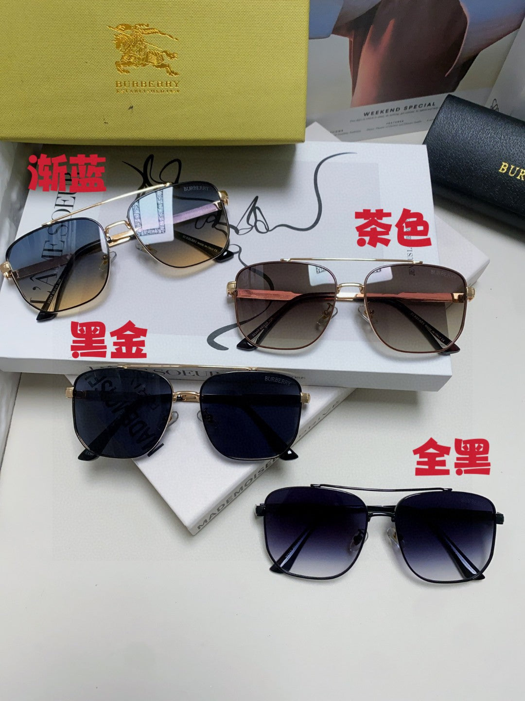 Burberry Polarized Fashion Silver Lens Sunglasses for Men - 487463 - detail image 9
