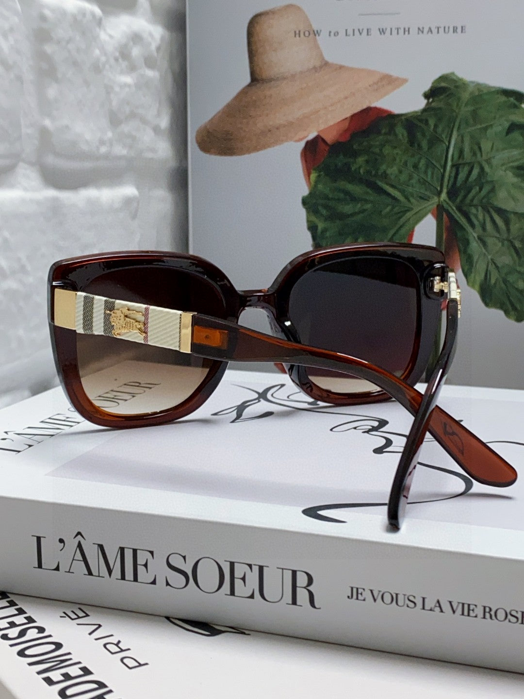 Burberry Oversized Black Lens Sunglasses for Men & Women - 358594 - detail image 2