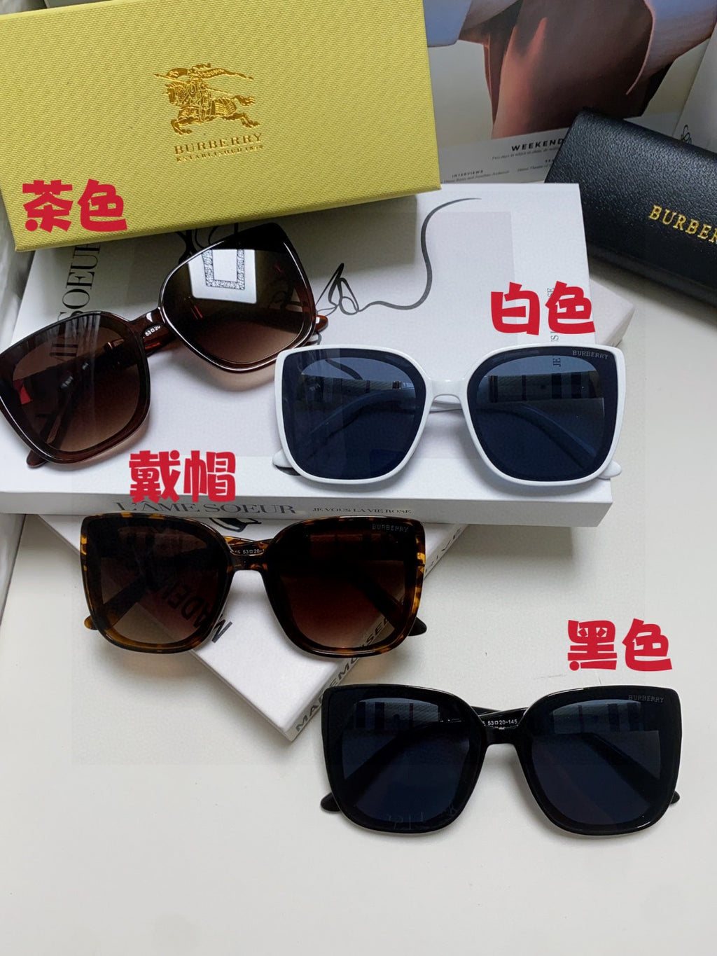 Burberry Oversized Black Lens Sunglasses for Men & Women - detail image 9