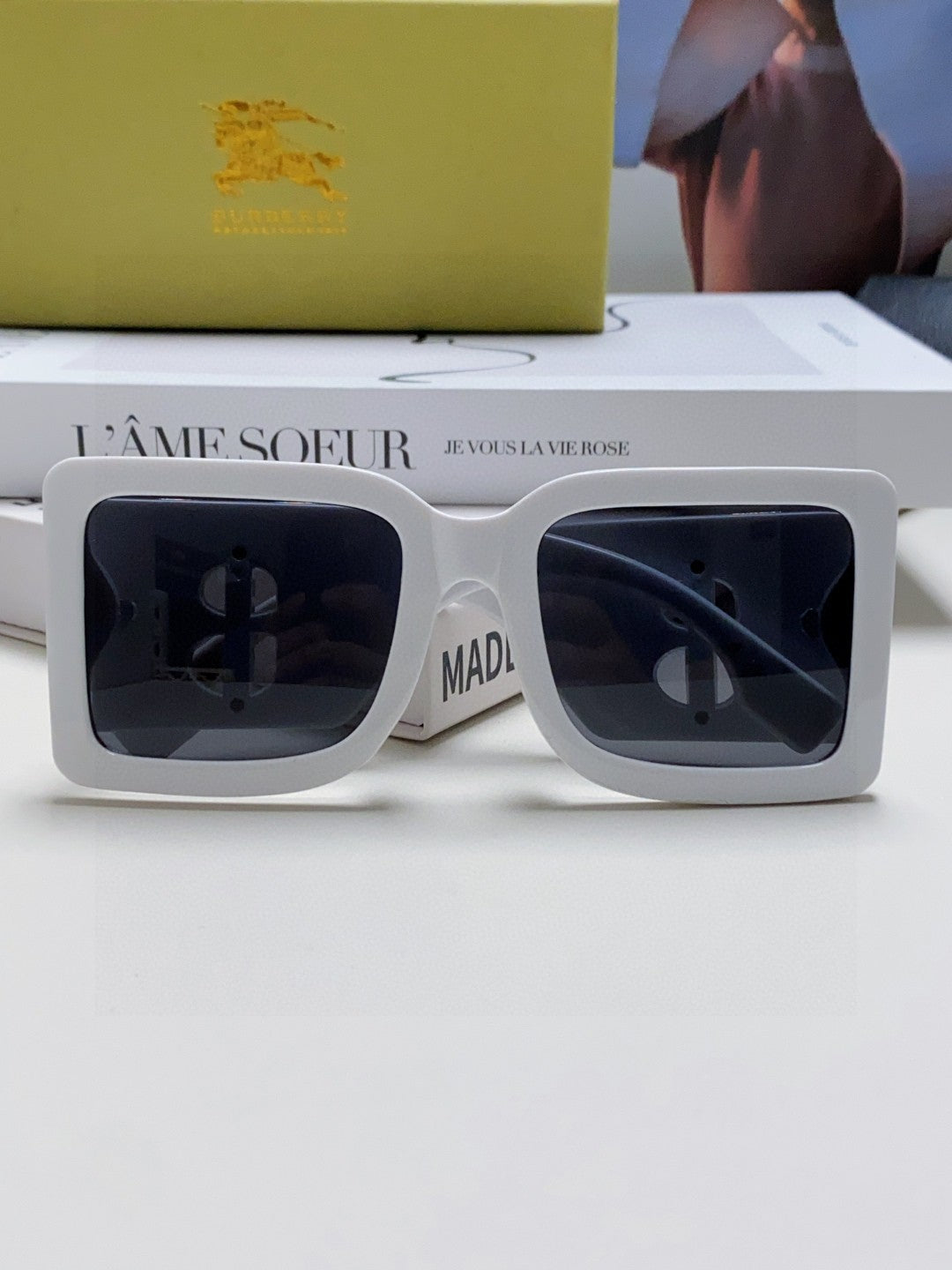 Burberry Oversized Blue Lens Sunglasses for Men & Women - detail image 6