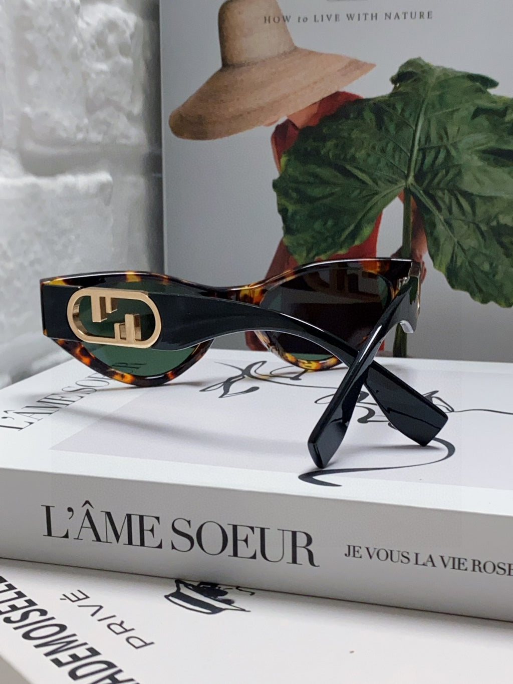 Fendi Metal Cat-Eye Gray Lens Sunglasses for Women - detail image 2