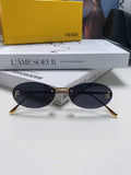 Fendi Lightweight Metal Rimless Gold Lens Sunglasses for Men & Women - 432744