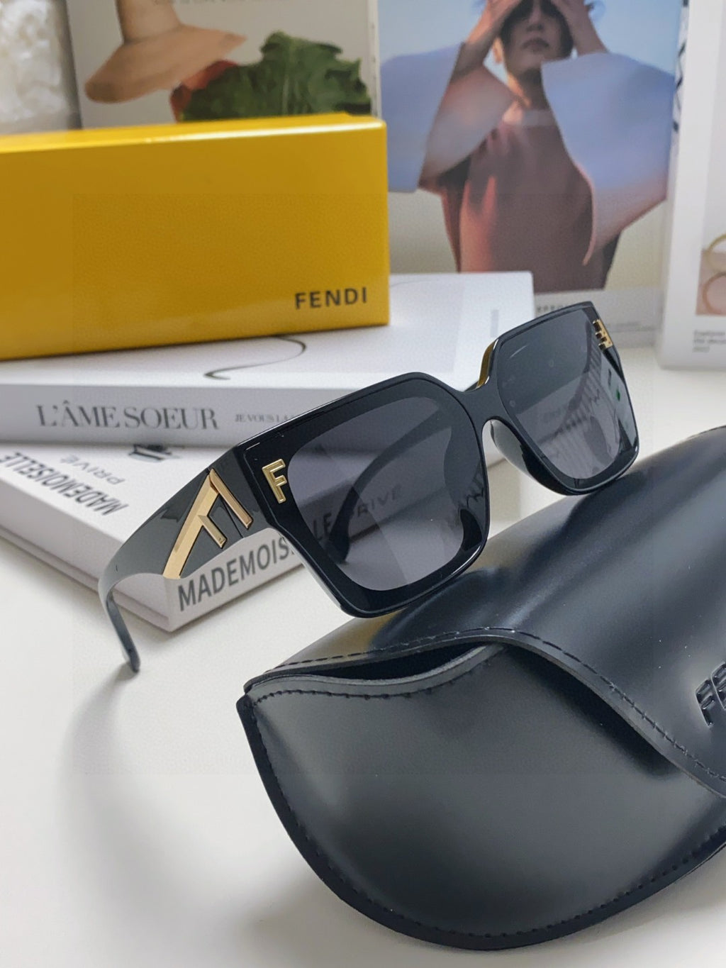 Fendi Fashion Black Lens Sunglasses for Women - detail image 6