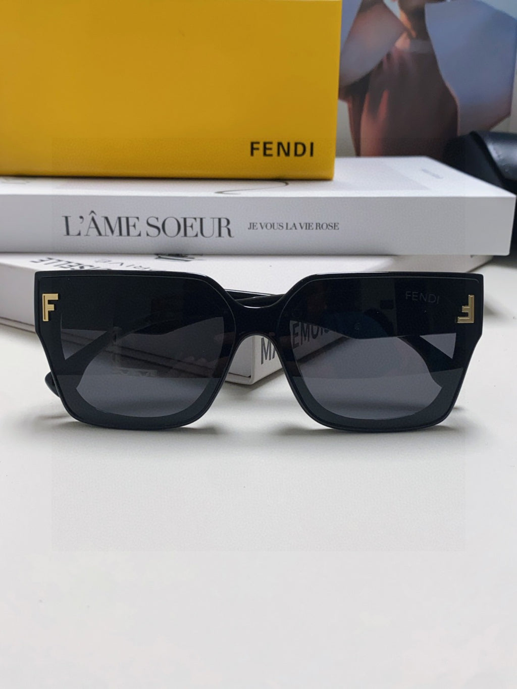 Fendi Fashion Black Lens Sunglasses for Women - detail image 5
