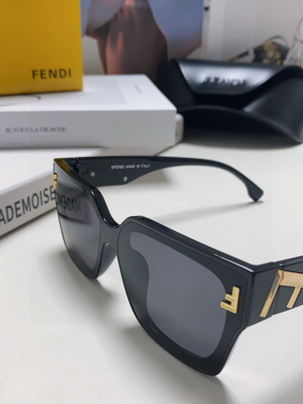 Fendi Fashion Black Lens Sunglasses for Women - 432745 - detail image 10