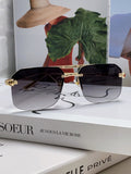 Cartier Metal Square Gray Lens Sunglasses for Men & Women - 415859