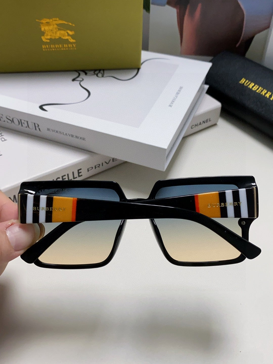 Burberry Oversized Black Lens Sunglasses for Women - detail image 4