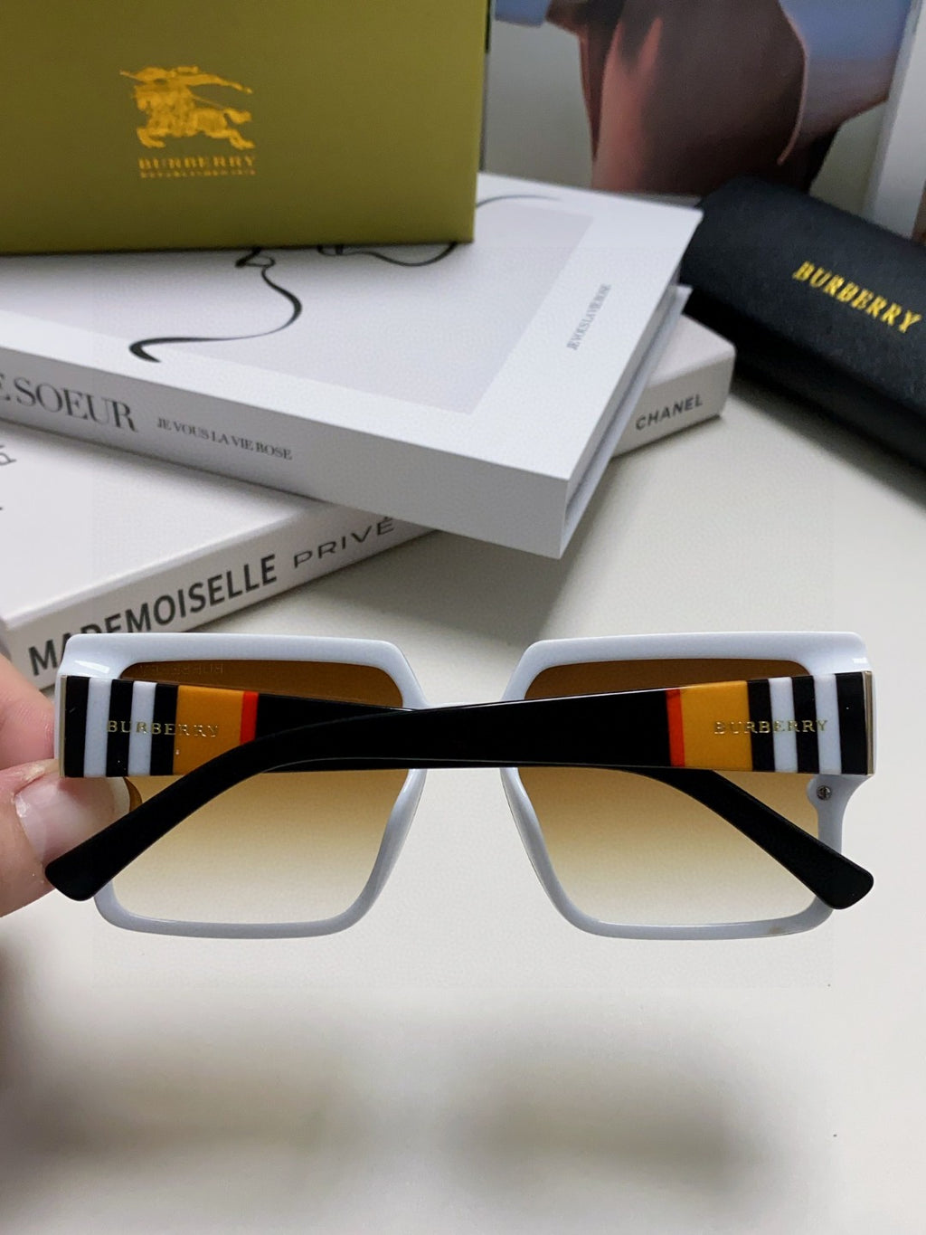Burberry Oversized Brown Lens Sunglasses for Women - detail image 4