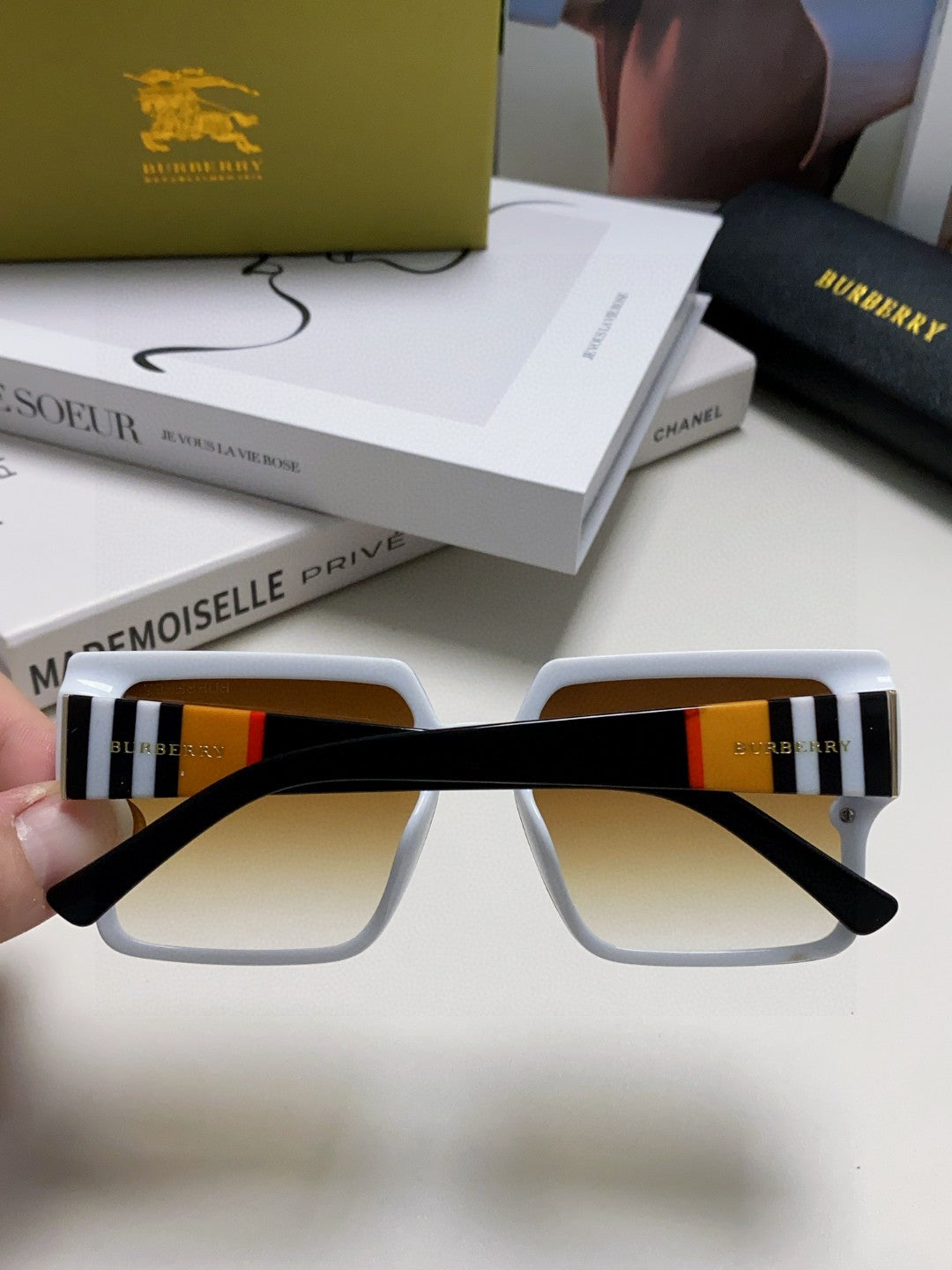 Burberry Oversized Brown Lens Sunglasses for Women - 416063 - detail image 4