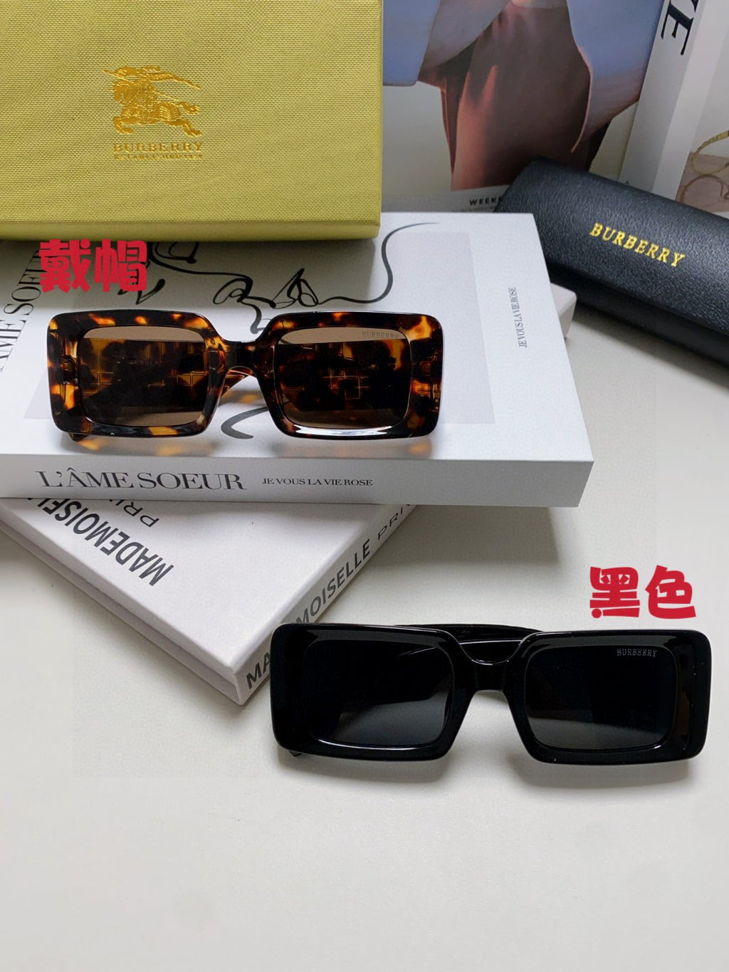 Burberry Square Gray Lens Sunglasses for Men & Women - 449603 - detail image 9