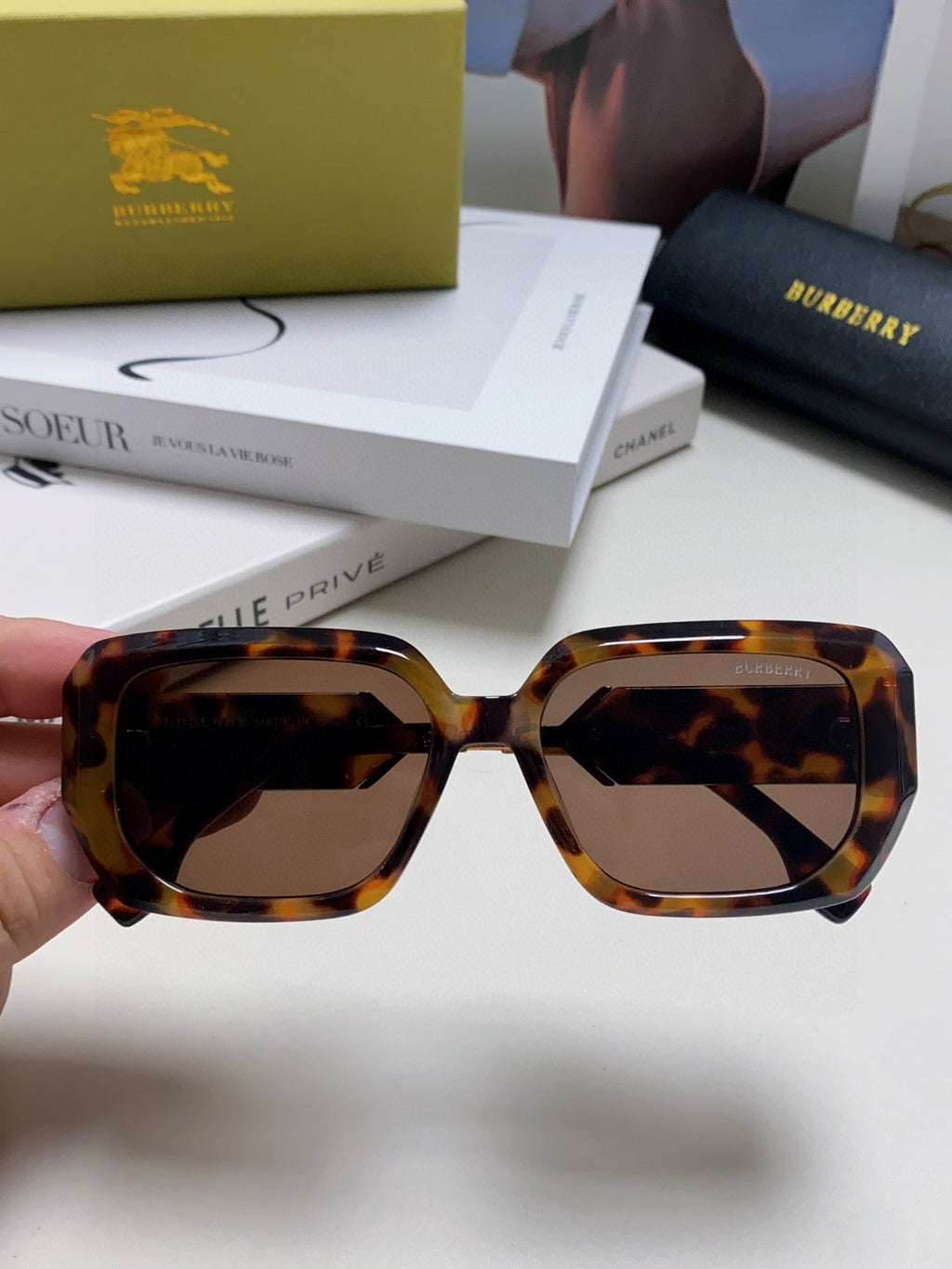 Burberry Rectangular Gray Lens Sunglasses for Men & Women - 416067 - detail image 3