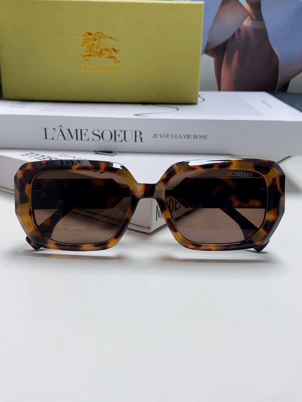 Burberry Rectangular Gray Lens Sunglasses for Men & Women - 416067 - detail image 6