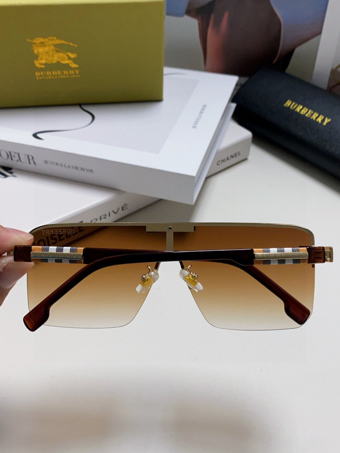Burberry Fashion Brown Lens Sunglasses for Men - 416069 - detail image 4