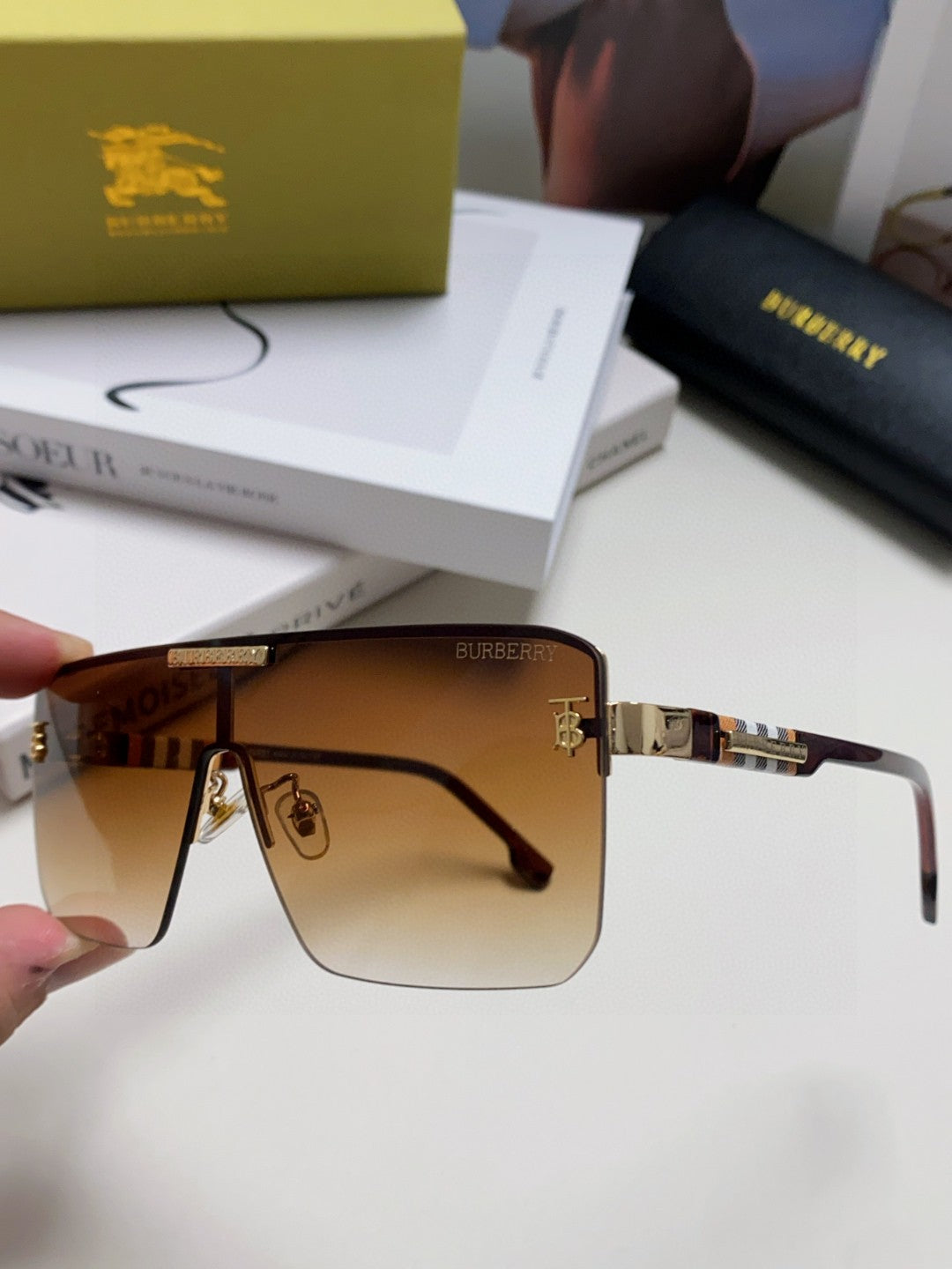 Burberry Fashion Brown Lens Sunglasses for Men - detail image 5