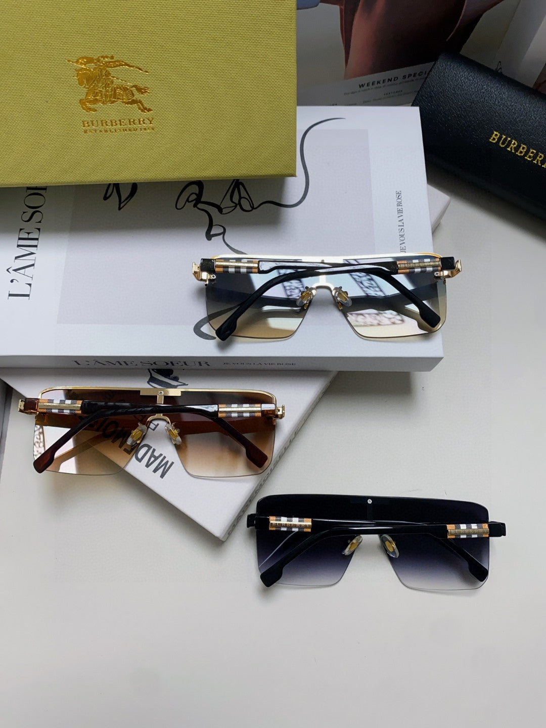 Burberry Fashion Brown Lens Sunglasses for Men - detail image 8