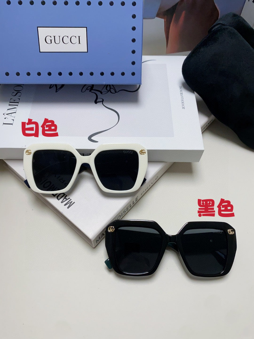 Gucci Polarized Square Blue Lens Sunglasses for Men & Women - detail image 9