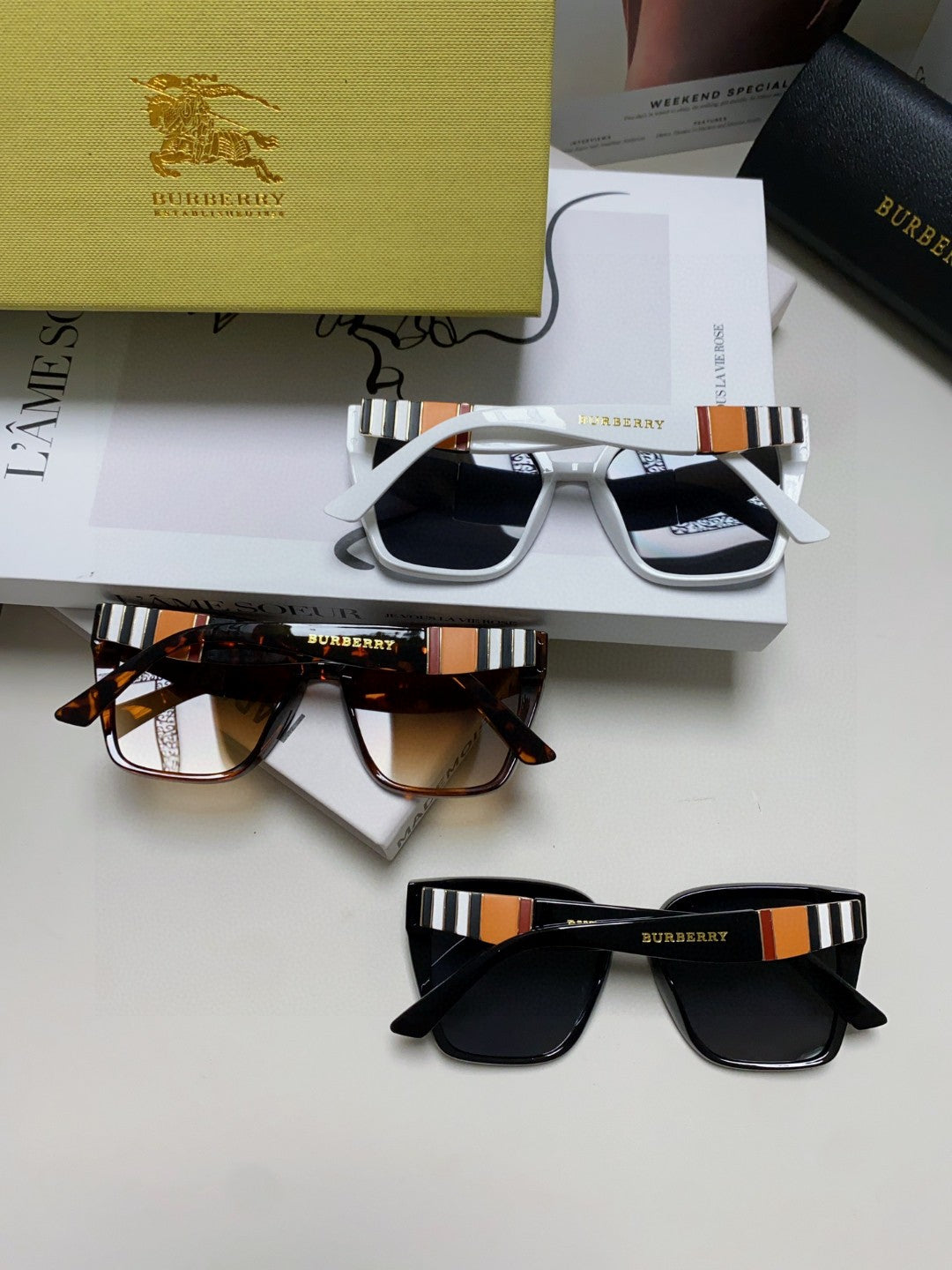 Burberry Fashion Blue Lens Sunglasses for Men & Women - 449614 - detail image 8