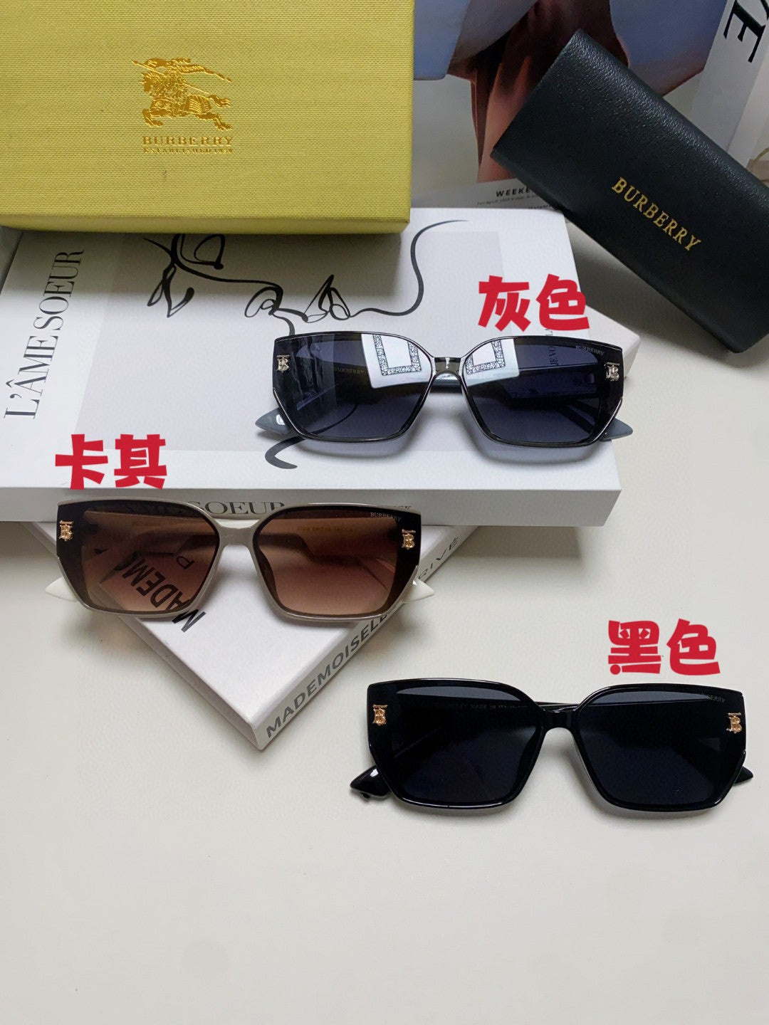 Burberry Fashion Blue Lens Sunglasses for Men & Women - 449619 - detail image 8