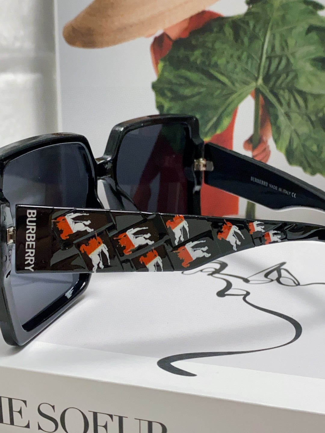 Burberry Polarized Oversized Black Lens Sunglasses for Women - 382884 - detail image 8