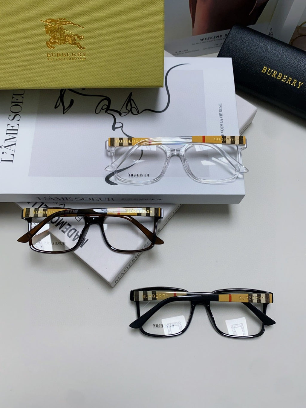 Burberry Oversized Gray Lens Sunglasses for Men & Women - 449622 - detail image 8