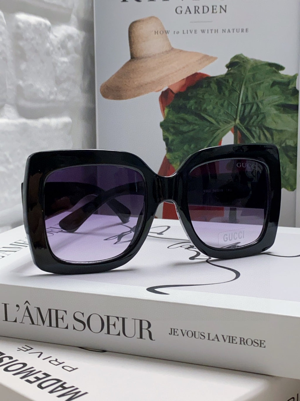 Gucci Oversized Silver Lens Sunglasses for Men & Women - 448826