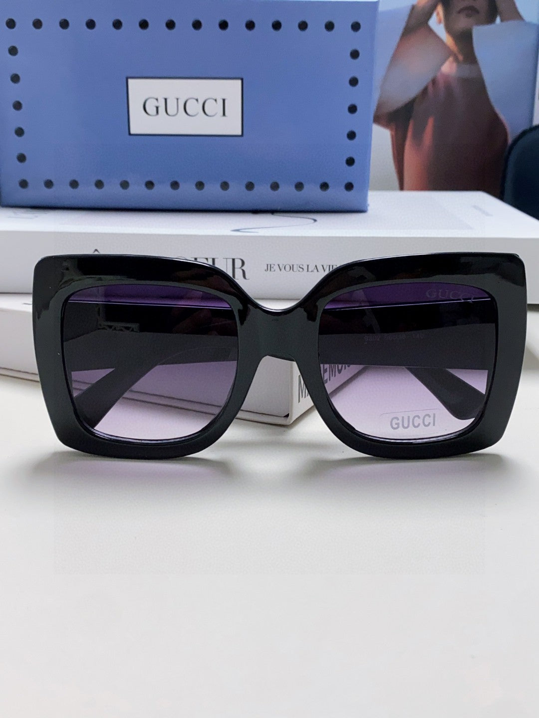 Gucci Oversized Silver Lens Sunglasses for Men & Women - 448826 - detail image 6