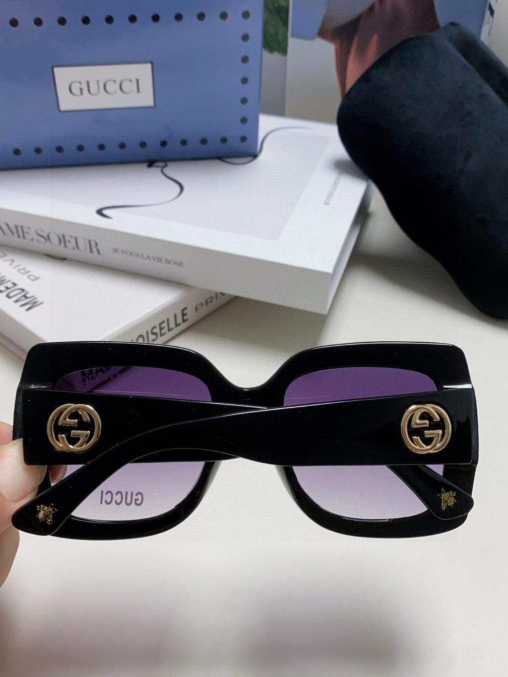 Gucci Oversized Silver Lens Sunglasses for Men & Women - 448826 - detail image 4