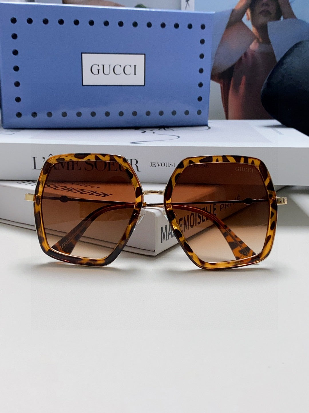 Gucci GG0106 Fashion Red Lens Sunglasses for Women - 448827 - detail image 6