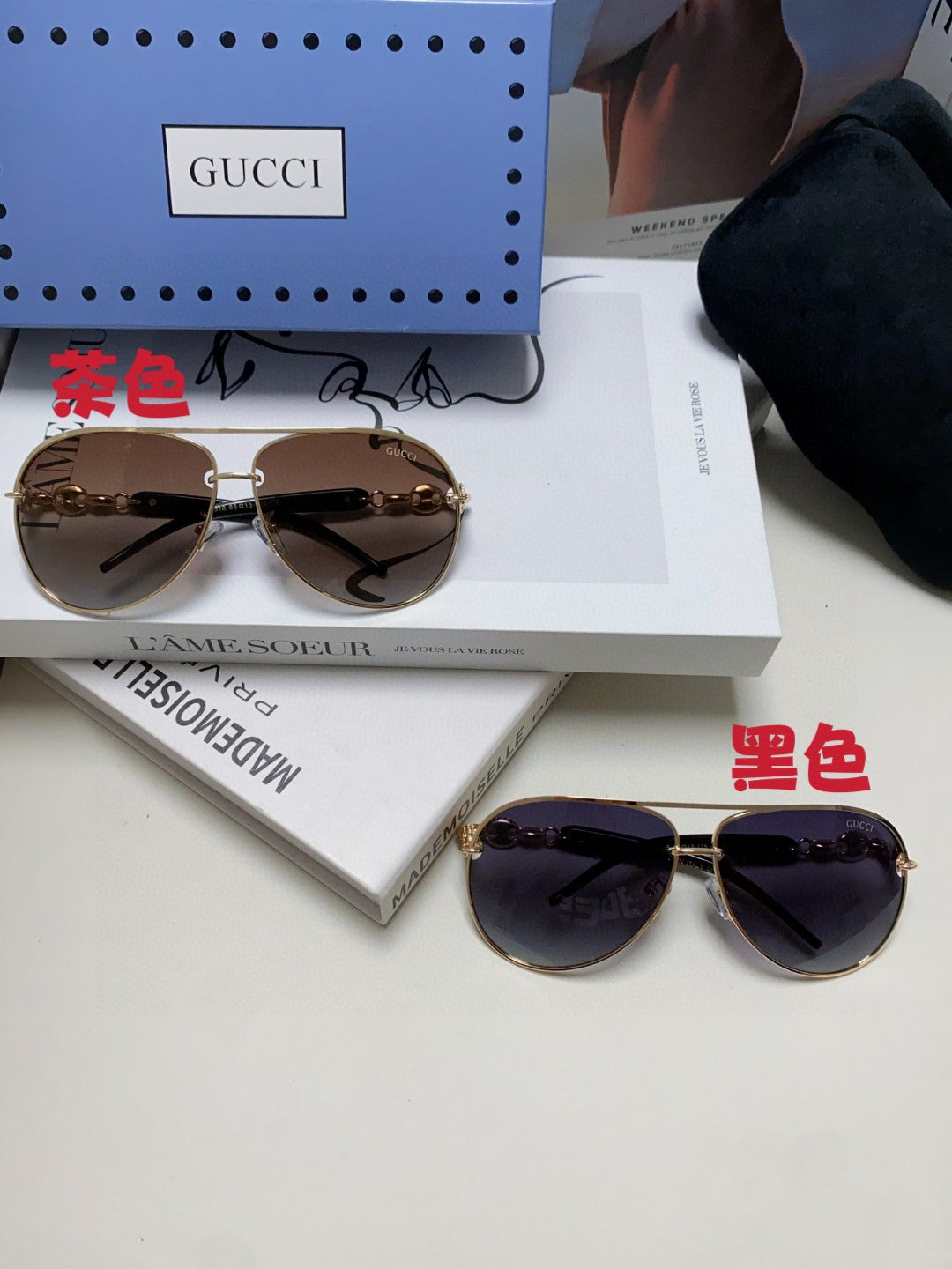 Gucci Polarized Aviator Silver Lens Sunglasses for Men & Women - 448829 - detail image 9