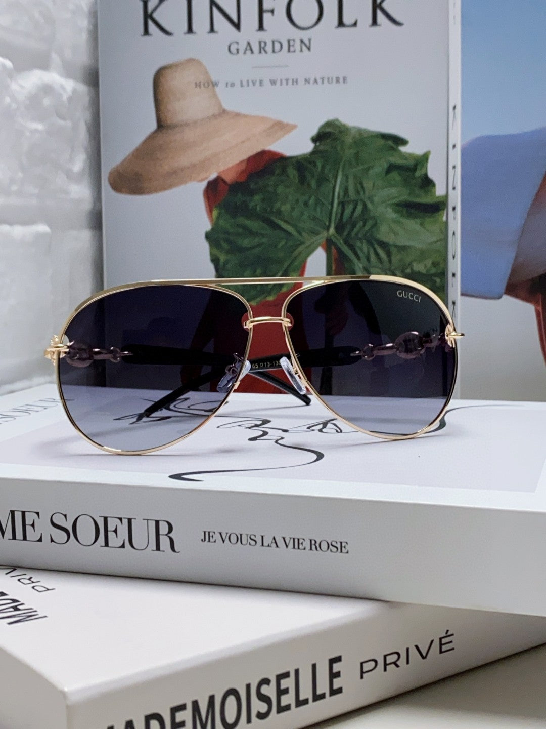 Gucci Polarized Aviator Silver Lens Sunglasses for Men & Women