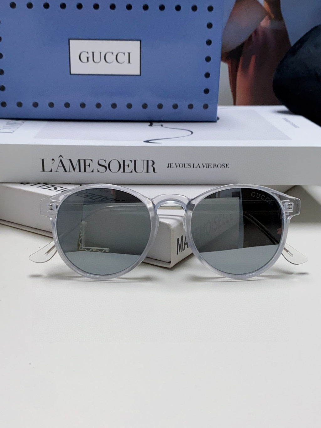 Gucci Round Silver Lens Sunglasses for Men & Women - detail image 5