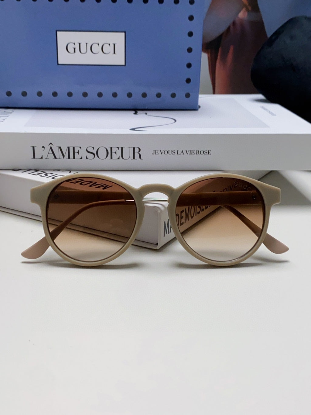 Gucci Round Brown Lens Sunglasses for Men & Women - detail image 5