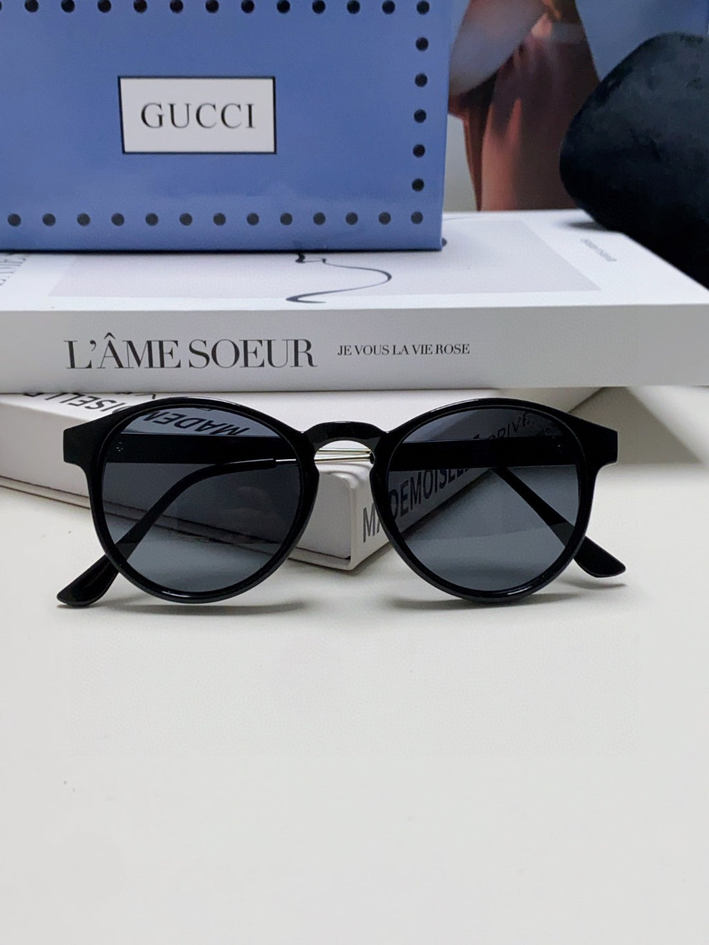 Gucci Round Blue Lens Sunglasses for Men & Women - detail image 6