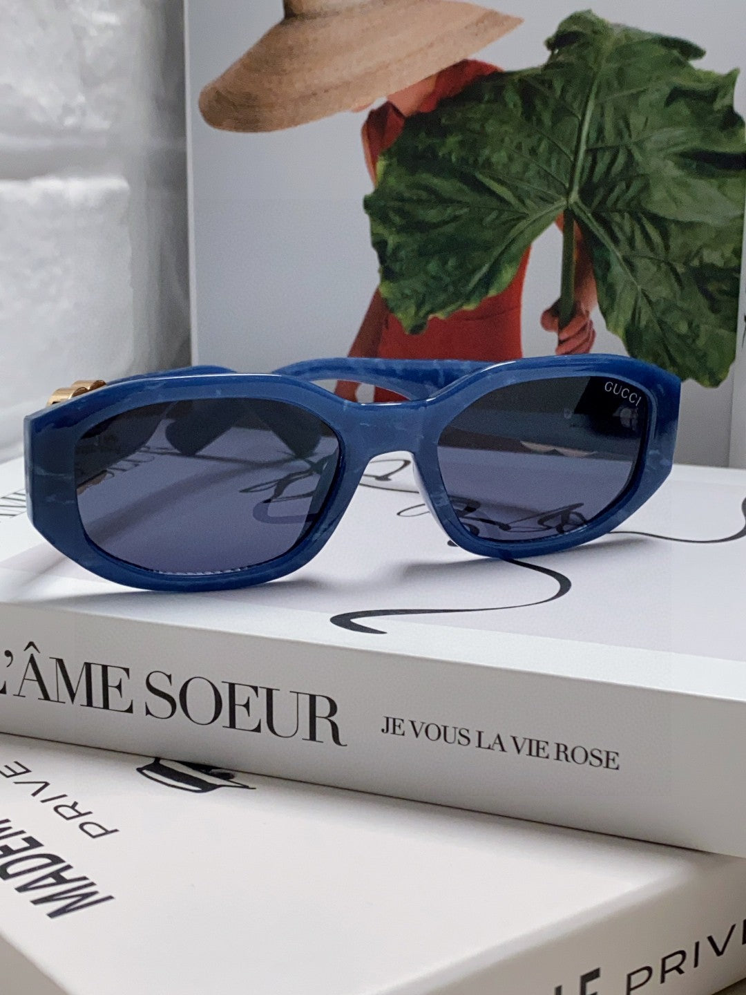 Gucci Round Blue Lens Sunglasses for Men & Women - 448810