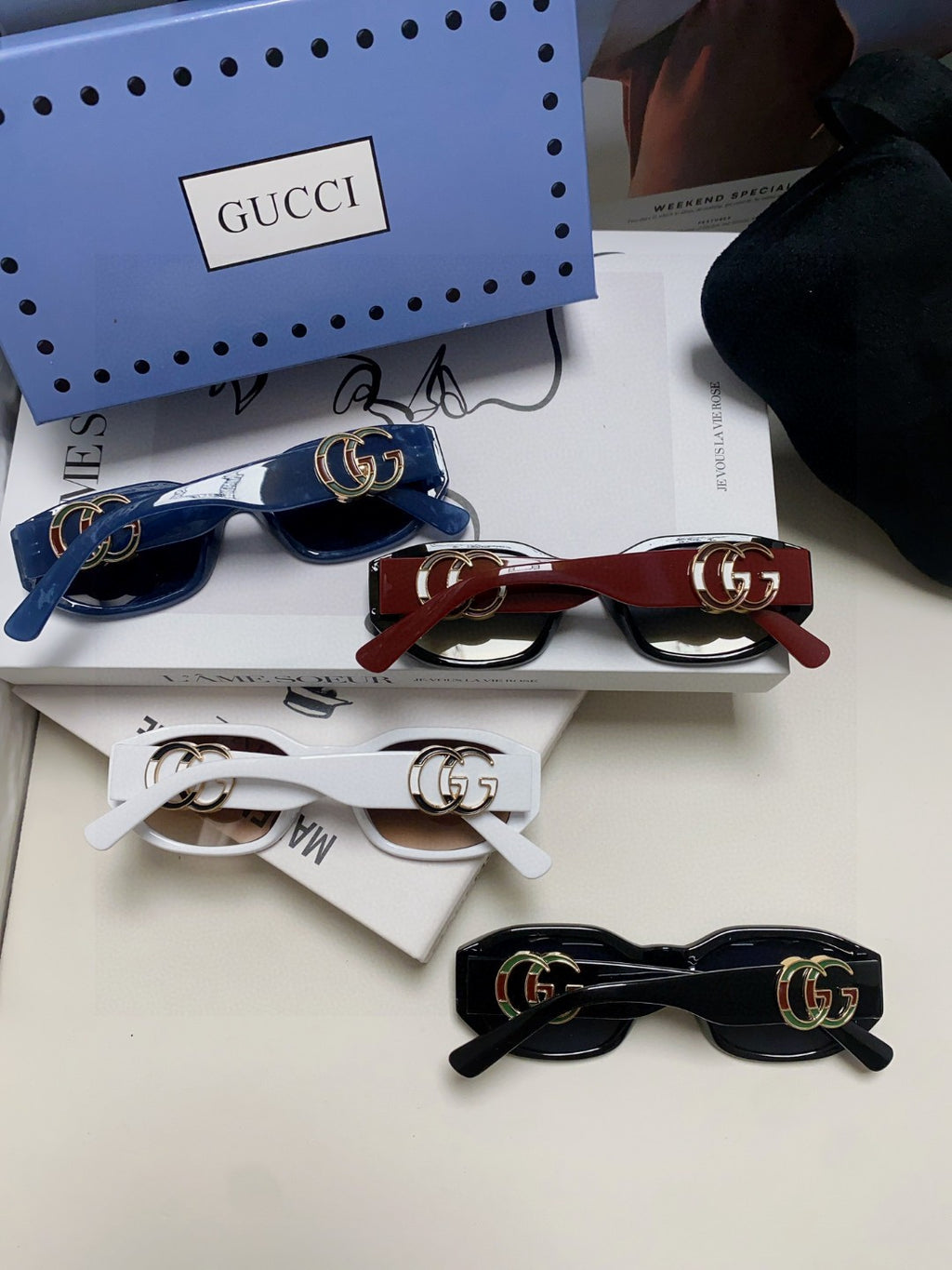 Gucci Round Silver Lens Sunglasses for Men & Women - 448811 - detail image 8