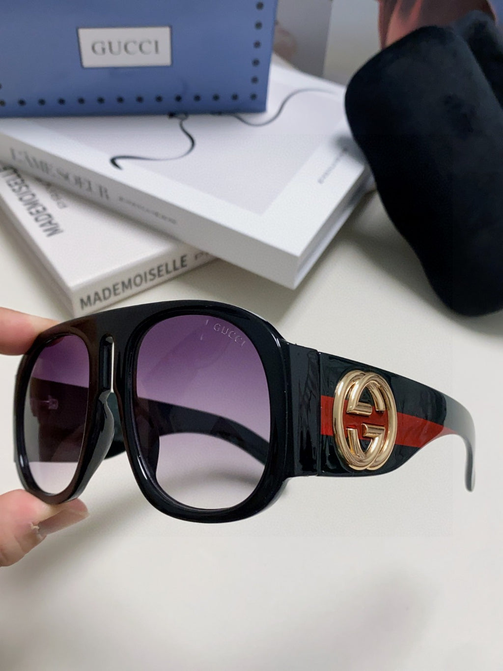 Gucci GG0152S Photochromic Metal Aviator Gray Lens Sunglasses for Men - 448814 - detail image 5