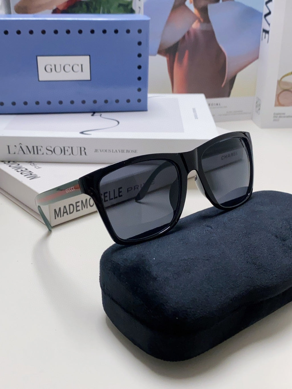 Gucci Fashion Blue Lens Sunglasses for Men & Women - 448819 - detail image 7