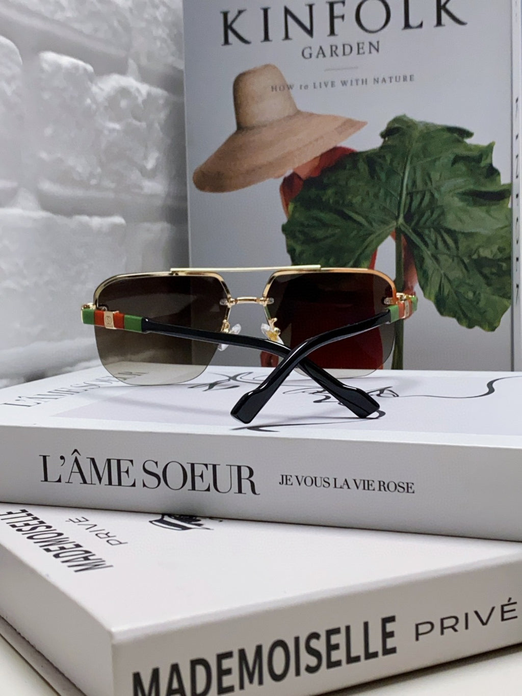 Gucci Lightweight Acetate Rimless Gray Lens Sunglasses for Men & Women - detail image 2