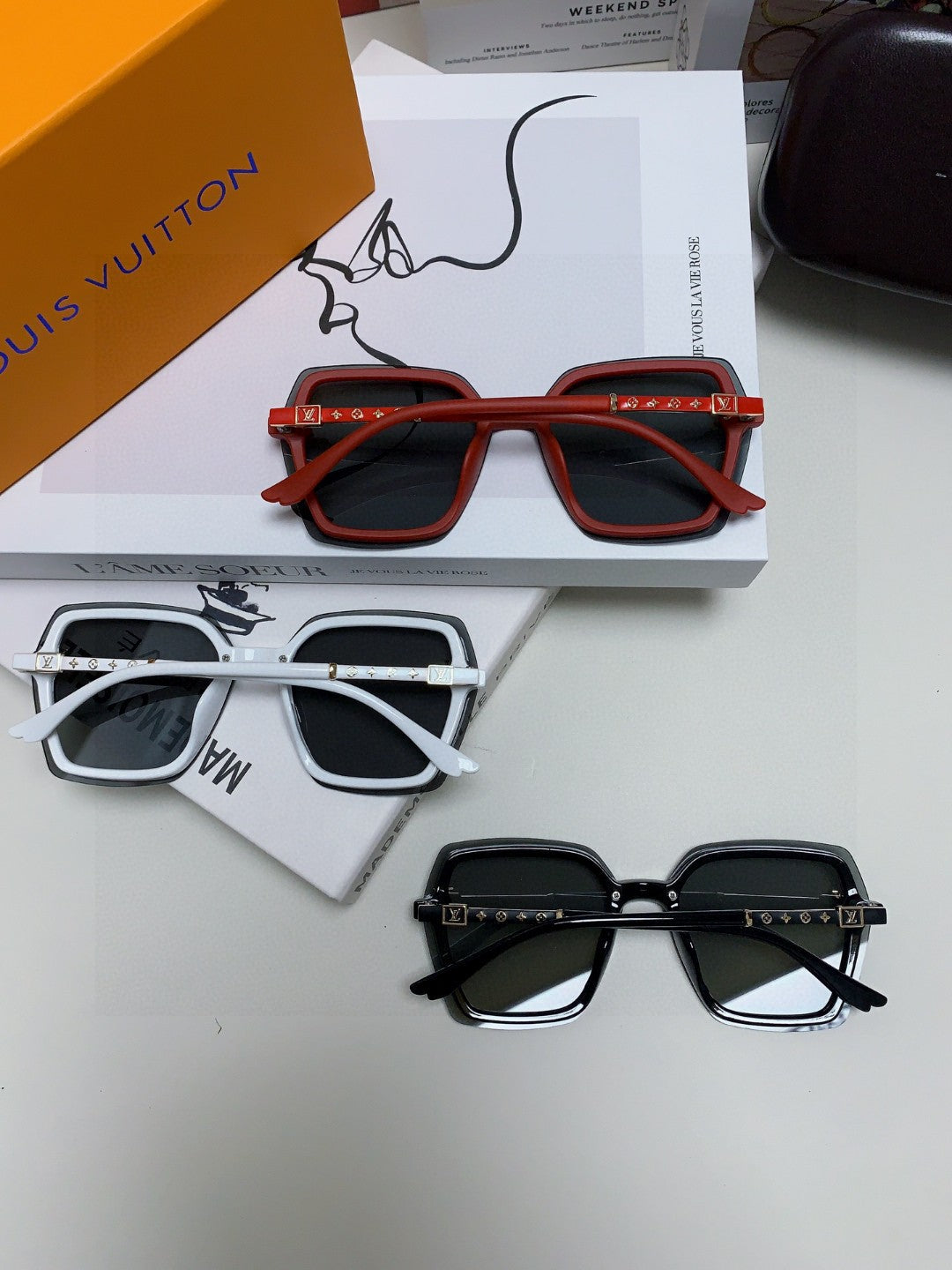 Louis Vuitton Fashion Black Lens Sunglasses for Men & Women - 448630 - detail image 3
