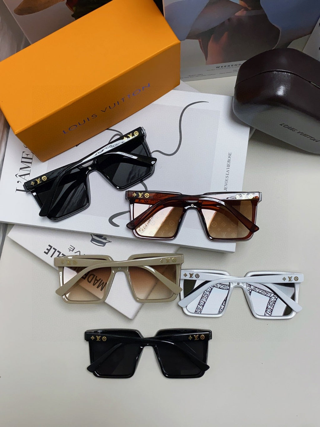 Louis Vuitton Fashion Brown Lens Sunglasses for Men & Women - 448639 - detail image 8