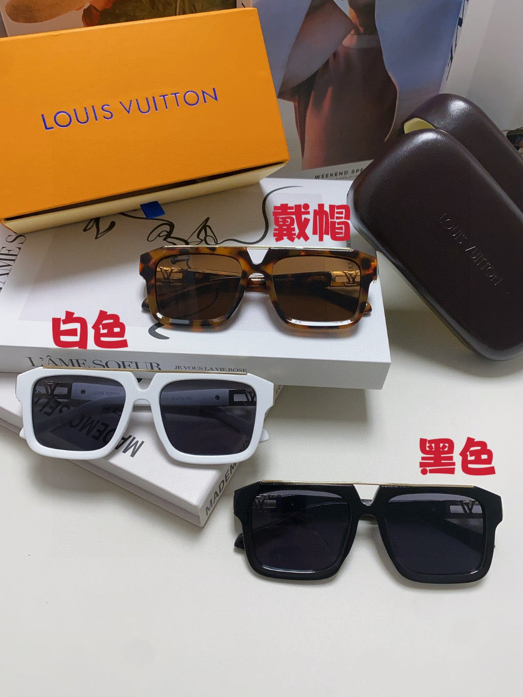 Louis Vuitton Fashion Black Lens Sunglasses for Men & Women - 448645 - detail image 9