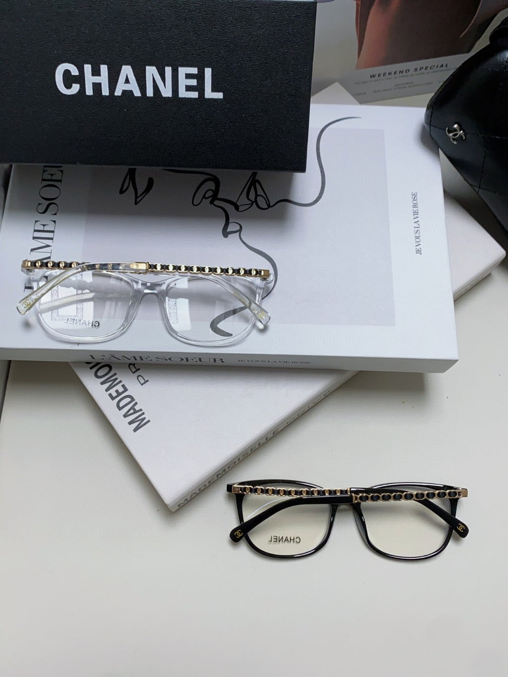 Chanel Blue-Light Oversized Red Lens Sunglasses for Men & Women - detail image 8