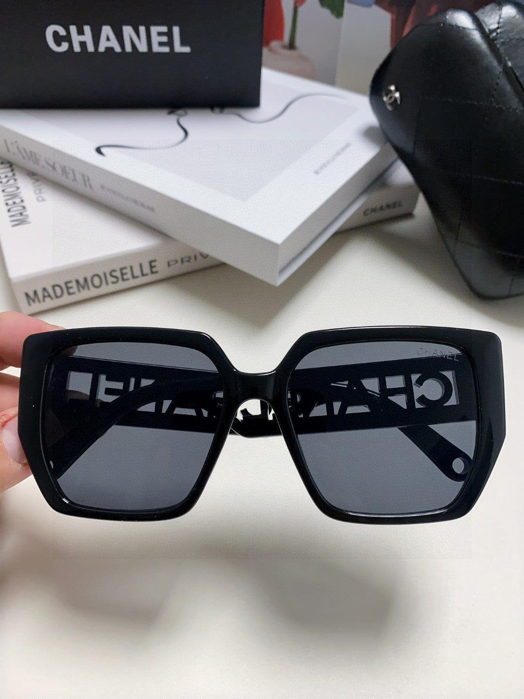 Chanel Square Black Lens Sunglasses for Men & Women - 448899 - detail image 3