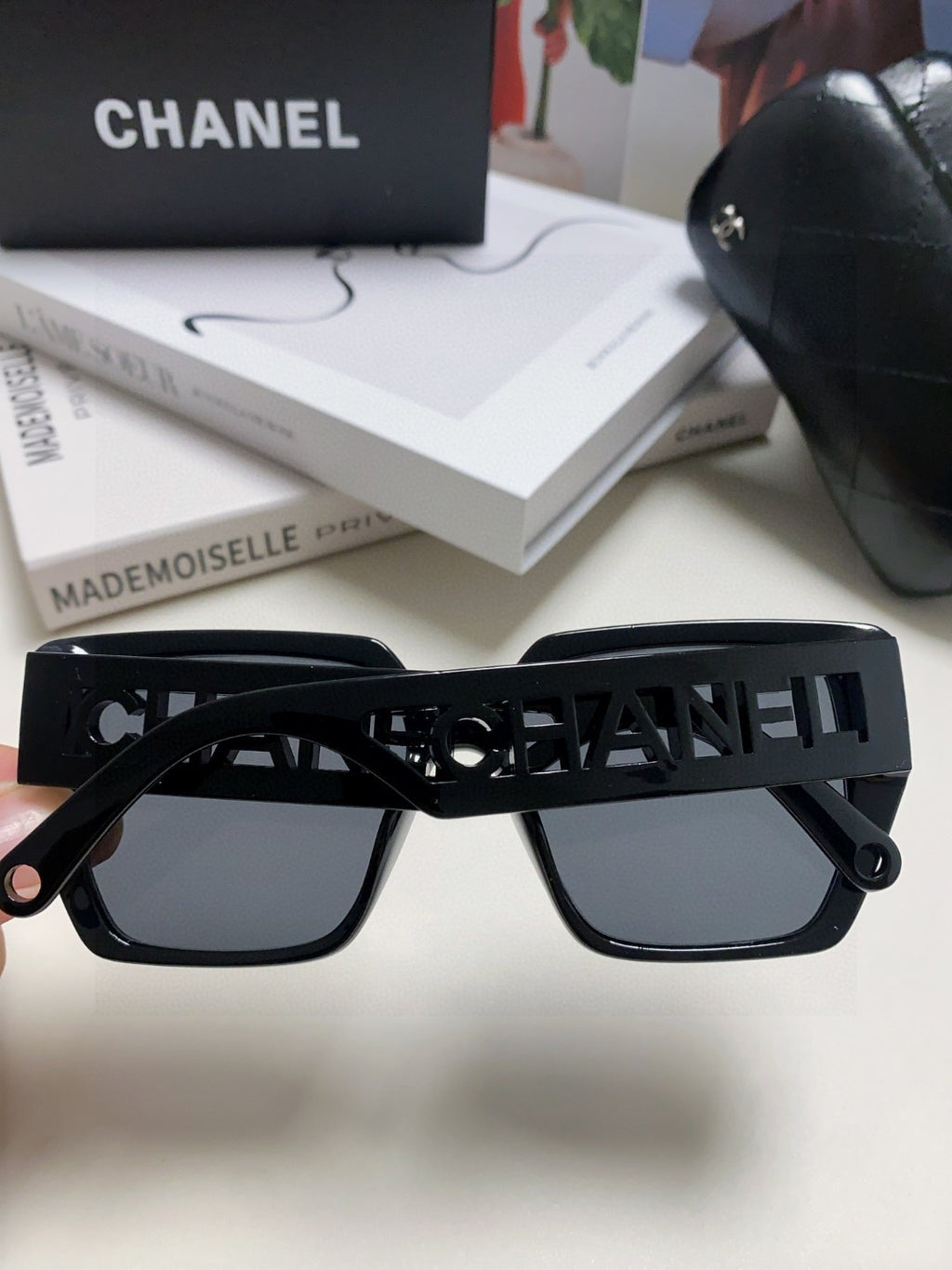Chanel Square Black Lens Sunglasses for Men & Women - 448899 - detail image 4