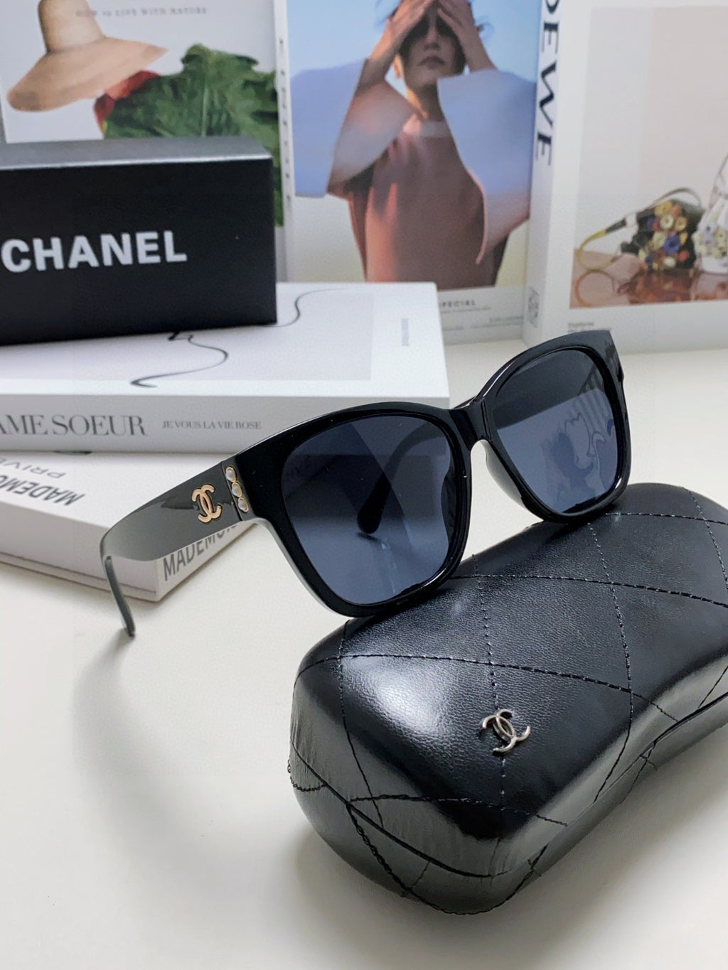 Chanel Polarized Fashion Blue Lens Sunglasses for Men & Women - 448902 - detail image 7
