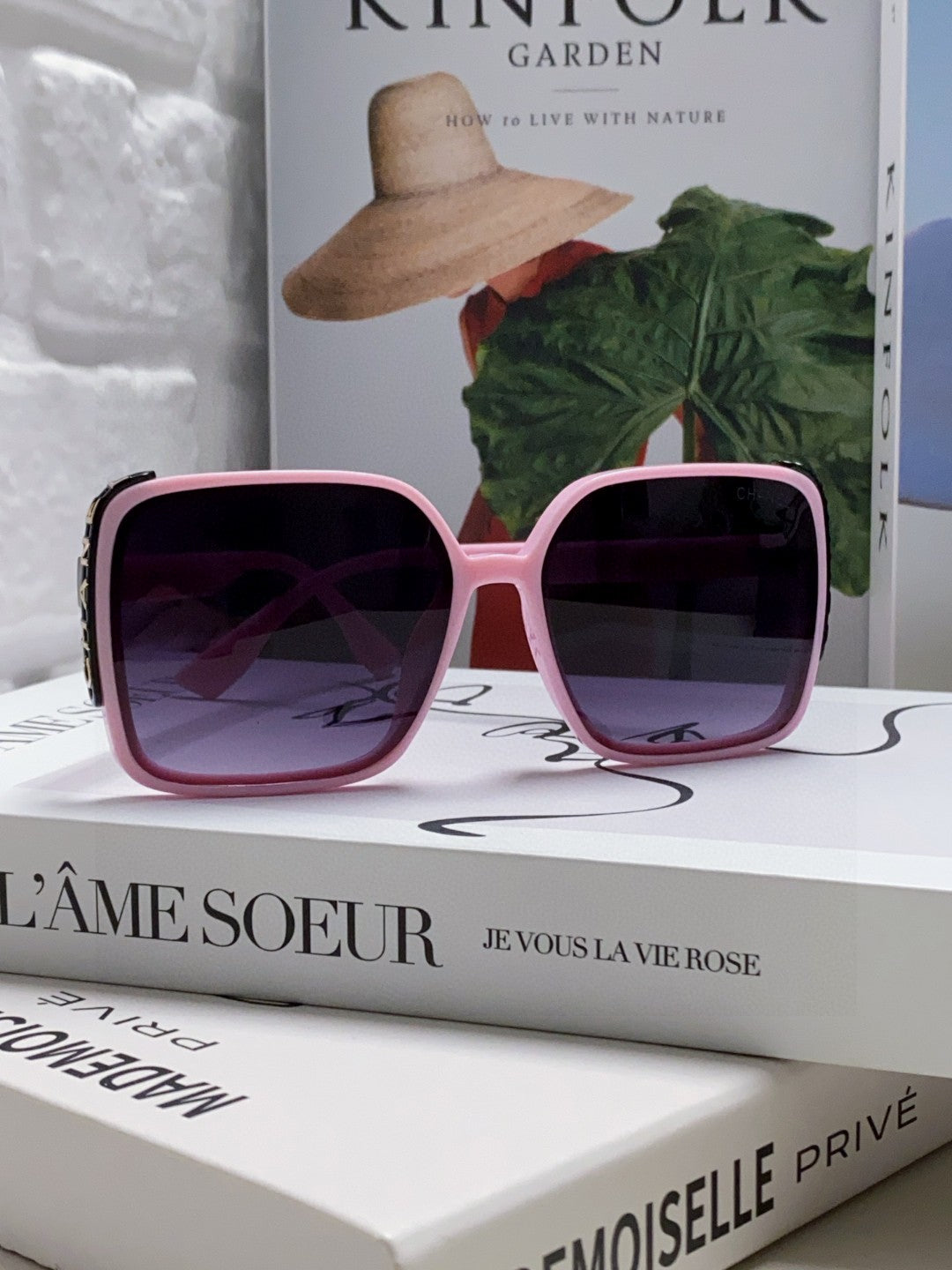 Chanel Square Purple Lens Sunglasses for Women
