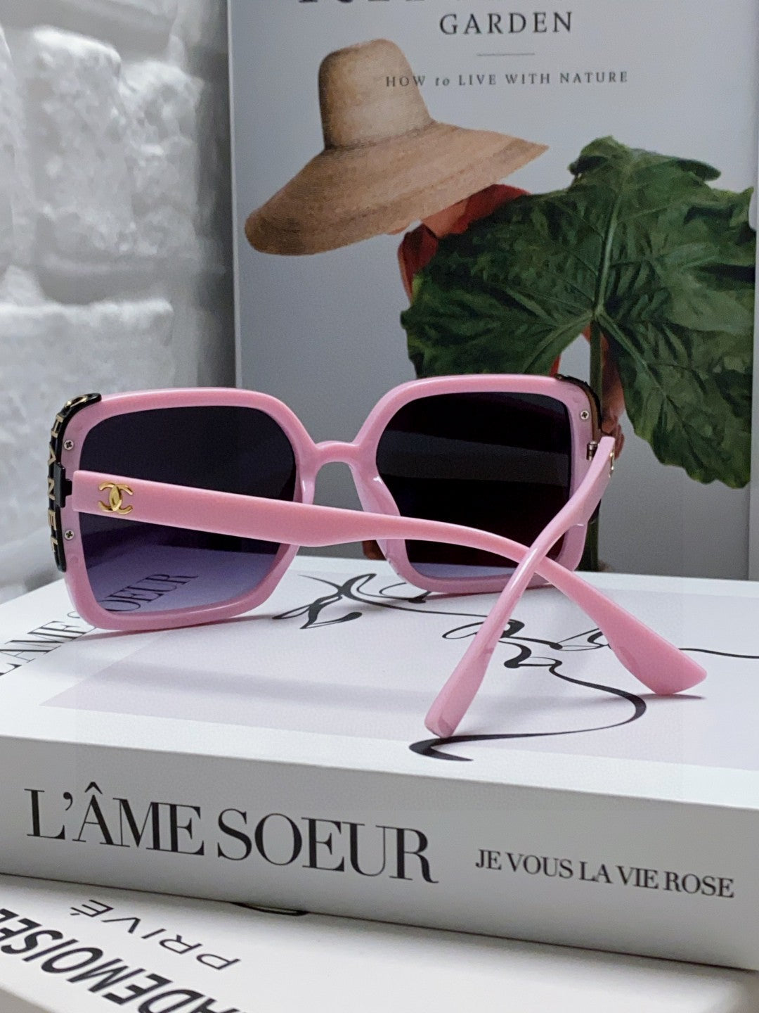 Chanel Square Purple Lens Sunglasses for Women - detail image 2