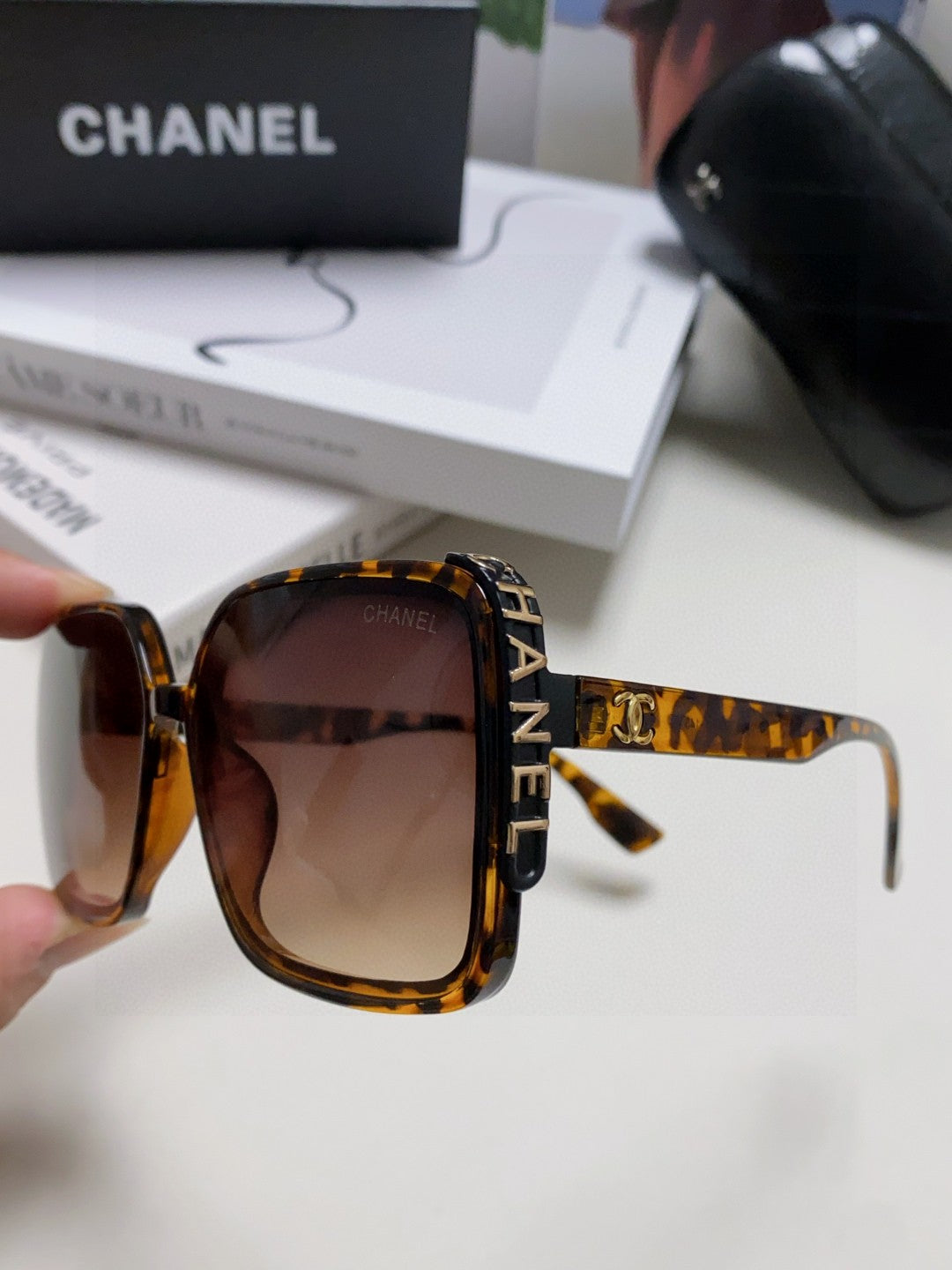 Chanel Square Brown Lens Sunglasses for Women - 448910 - detail image 5